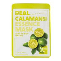 Farmstay Маска-салфетка для яркости кожи с каламанси Real Calamansi Essence Mask