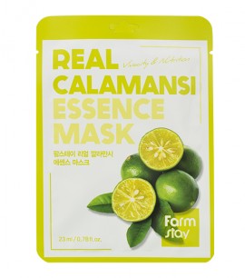 Farmstay Маска-салфетка для яркости кожи с каламанси Real Calamansi Essence Mask