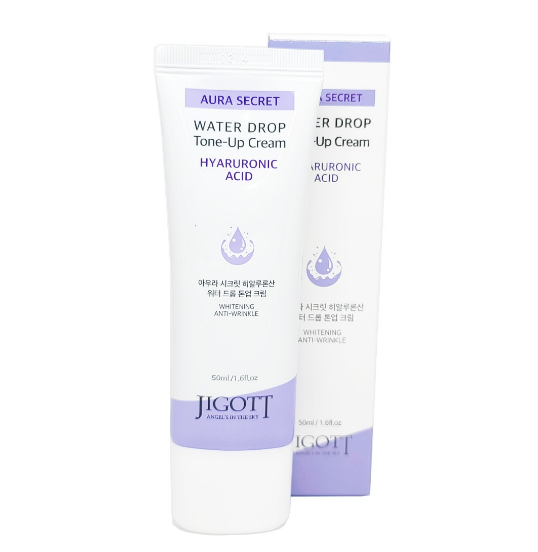 Jigott Увлажняющий крем с гиалуроновой кислотой Aura Secret Water Drop Tone-up Cream Hyaluronic Acid