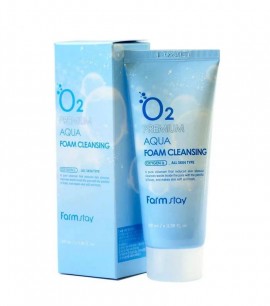 Farmstay Кислородная пенка для умывания O2 Premium Aqua Foam Cleansing