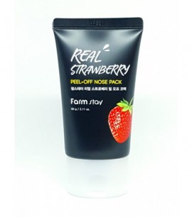 Farmstay Маска-пленка с экстрактом клубники Real Strawberry Peel-Off Nose Pack