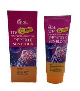 Ekel Крем солнцезащитный для лица с пептидами UV peptide ampule Sun Block SPF 50