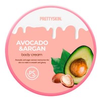 Pretty Skin Питательный крем для тела с экстрактом авокадо и аргановым маслом Avocado & Argan Body Cream