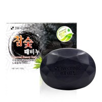 3W Clinic Бьюти-мыло с  древесным углём Charcoal Beauty Soap