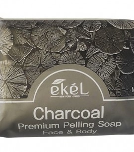 Ekel Мыло-пилинг для лица и тела с экстрактом древесного угля Peeling Soap Charcoal
