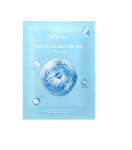 JMsolution Голубая Маска-салфетка с коллагеном против морщин Pure Fish Collagen Blue Mask