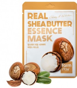 FarmStay Маска-салфетка с маслом Ши Real Shea Butter Essence Mask