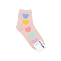 Носочки женские Сердечки Rainbow Heart Socks Pink