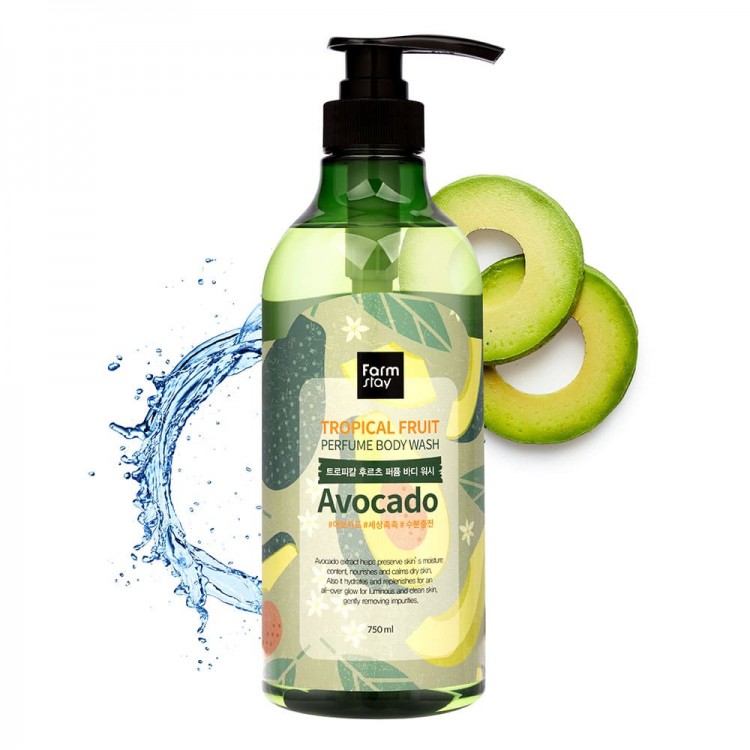 Farmstay Гель для душа Авокадо Tropical Fruit Perfume Body Wash