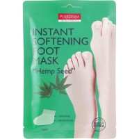 Purederm Маска для ног Смягчающая с маслом семян конопли Purederm Instant Softening Foot Mask Hemp Seed