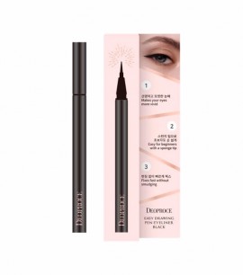 Deoproce Подводка-линер для глаз Easy Drawing Pen Eyeliner Black