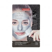 Purederm Серебряная осветляющая и придающая сияние маска-пилинг Galaxy Silver Peel-off Mask