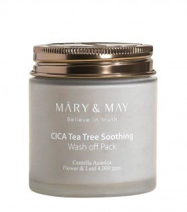 Mary&May Глиняная маска для чувствительной кожи CICA TeaTree Soothing Wash off Pack