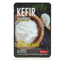 Dermal Восстанавливающая маска-салфетка с кефиром It's Real Superfood Mask Kefir
