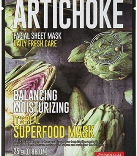 Dermal Противоотечная маска-салфетка с экстрактом артишока It's Real Superfood Mask Artichoke