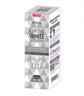 Mukunghwa Отбеливающая зубная паста двойного действия с микрогранулами Classic White Double Clinic Toothpaste