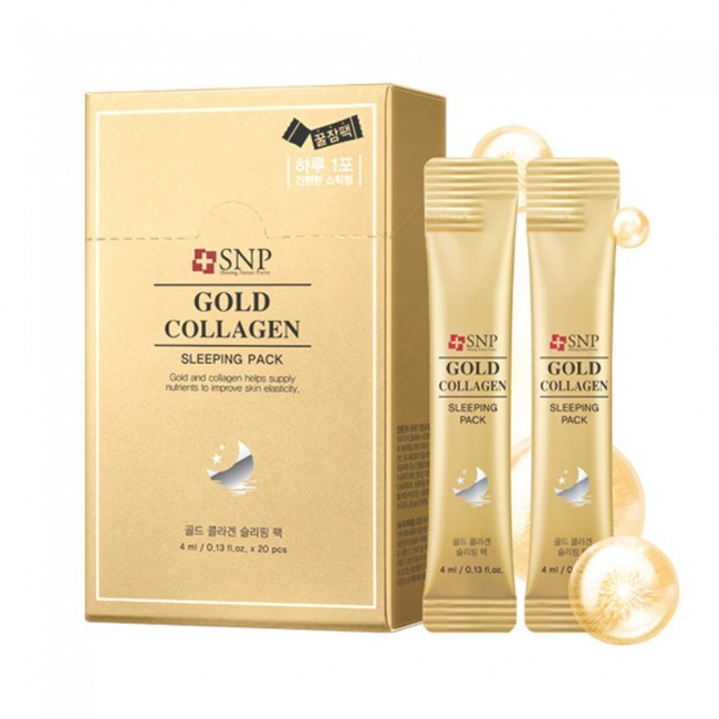 SNP Ночная маска с коллагеном и золотом Gold Collagen Sleeping Pack