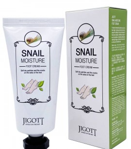 Jigott Крем для ног с экстрактом улитки Snail Moisture Foot Cream